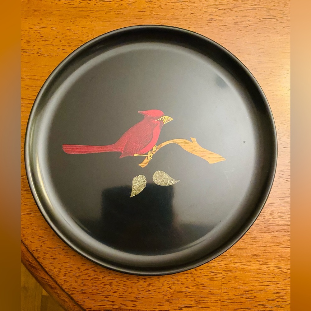 COUROC by Monterey Tray - rare antique tray with Cardinal